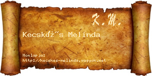 Kecskés Melinda névjegykártya